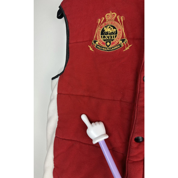 Polo Ralph Lauren Vest Italia Italy Snap Front Puffer Challenge Cup Men's Large - Picture 5 of 16